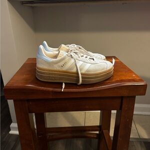 Adidas Gazelle Cream Sneakers with Gum Soles